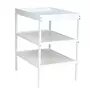 Babyneeds - Patut din lemn de pin Timmi 120x60 cm, EN716-1, EN716-2, Inaltime saltea reglabila pe 3 nivele, Laterala cu 3 bete detasabile, Alb + Saltea 10 cm + Qmini - Masuta de schimbat, 70x50 cm, Alb - 17