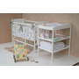 Babyneeds - Patut din lemn de pin Timmi 120x60 cm, EN716-1, EN716-2, Inaltime saltea reglabila pe 3 nivele, Laterala cu 3 bete detasabile, Alb + Saltea 8 cm + Qmini - Masuta de schimbat, 70x50 cm, Alb - 3