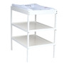 Babyneeds - Patut din lemn de pin Timmi 120x60 cm, EN716-1, EN716-2, Inaltime saltea reglabila pe 3 nivele, Laterala cu 3 bete detasabile, Alb + Saltea 8 cm + Qmini - Masuta de schimbat, 70x50 cm, Alb - 11