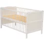 Patut din lemn bebe, Transformabil, 140x70 cm, Lemn de pin si mdf, Alb, Babyneeds, Nadia - 12