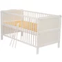 Patut din lemn bebe, Transformabil, 140x70 cm, Lemn de pin si mdf, Alb, Babyneeds, Nadia - 13
