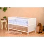 Patut din lemn bebe, Transformabil, 140x70 cm, Lemn de pin si mdf, Alb, Babyneeds, Nadia - 2