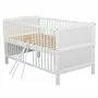 Patut din lemn bebe, Transformabil, 140x70 cm, Lemn de pin si mdf, Alb, Babyneeds, Nadia - 14