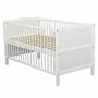 Patut din lemn bebe, Transformabil, 140x70 cm, Lemn de pin si mdf, Alb, Babyneeds, Nadia - 15