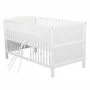 Patut din lemn bebe, Transformabil, 140x70 cm, Lemn de pin si mdf, Alb, Babyneeds, Nadia - 7