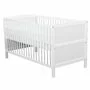 Patut din lemn bebe, Transformabil, 140x70 cm, Lemn de pin si mdf, Alb, Babyneeds, Nadia - 11