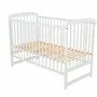Patut din lemn bebe, 120x60 cm, Din lemn de pin, Stabil si rezistent, Inaltime saltea reglabila pe 3 nivele, Laterala cu 3 bete detasabile, EN716-1, EN716-2, Alb, Babyneeds, Ola - 6