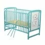 Patut din lemn bebe, 120x60 cm, Cu laterala culisanta, Din lemn de pin si mdf, Stabil si rezistent, Inaltime saltea reglabila pe 3 nivele, Laterala cu 3 bete detasabile, EN716-1, EN716-2, Mint, Babyneeds, Timmi - 8