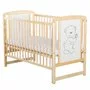Patut din lemn bebe, 120x60 cm, Cu laterala culisanta, Din lemn de pin si mdf, Stabil si rezistent, Inaltime saltea reglabila pe 3 nivele, Laterala cu 3 bete detasabile, EN716-1, EN716-2, Natur, Babyneeds, Timmi - 10