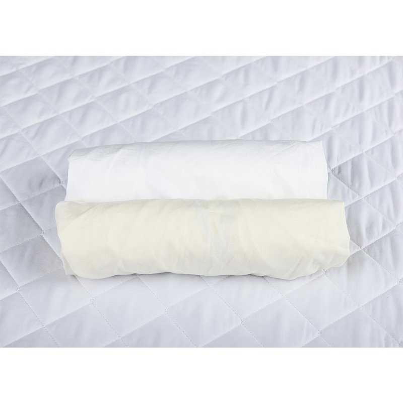 Babyneeds - set 2 cearceafuri cu elastic 120x60 cm, crem+alb