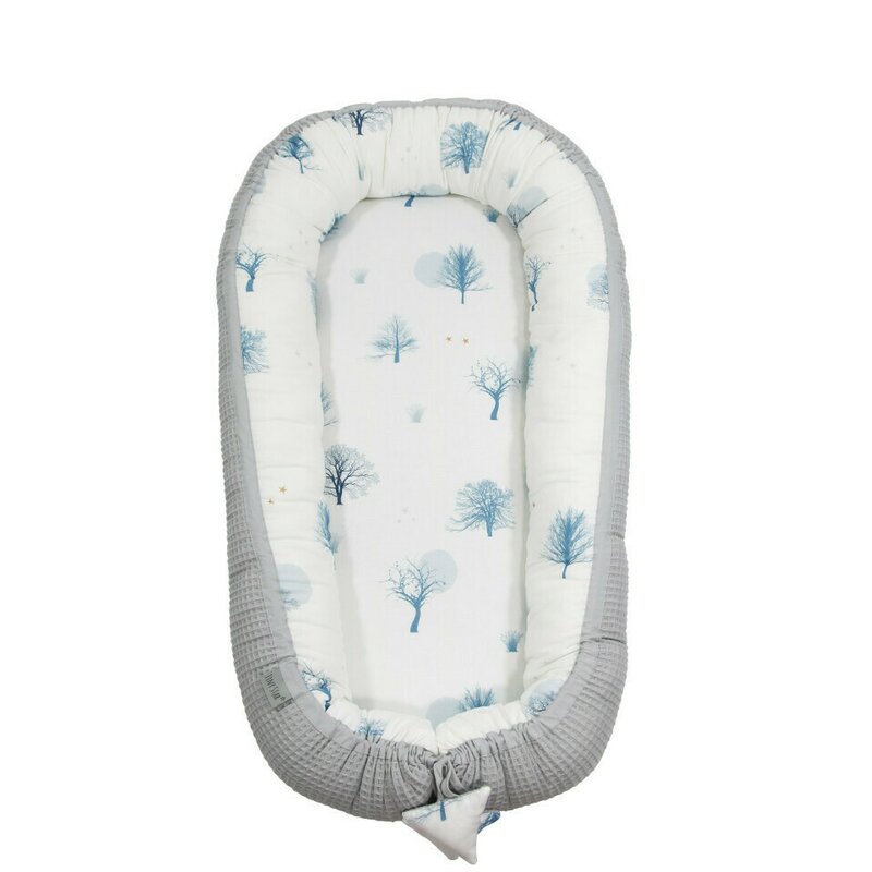 Tiny star - Babynest Magic&Grey, cuib pentru bebelusi, ajustabil, portabil, reductor patut