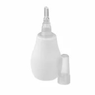 Aspirator nazal manual, BabyOno, Cu varf Din silicon, 0 luni+, Alb