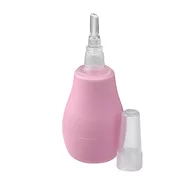 Aspirator nazal manual, BabyOno, Cu varf Din silicon, 0 luni+, Roz