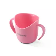 Cana ergonomica, BabyOno, Cu manere, Fara BPA, ftalati si PVC, 120 ml, 6 luni+, Roz