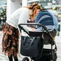 Geanta pentru mamici, BabyOno, Multifunctionala si bine compatimentata, Cu 11 buzunare, Include covoras pentru infasat, Usor de curatat, 36x33x13 cm, Negru - 13