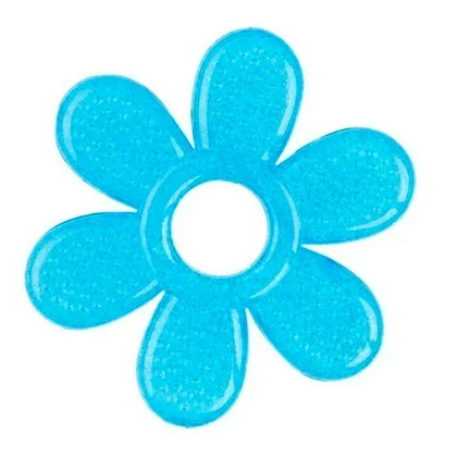 Jucarie dentitie, BabyOno, Cu gel, Fara BPA, Floare Albastru