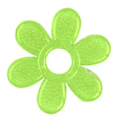 Jucarie dentitie, BabyOno, Cu gel, Fara BPA, Floare Verde