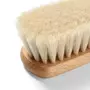 Perie de par, BabyOno, 100% par de capra, Cu forma ergonomica, Pentru imbunatatirea circulatiei sangelui, Din lemn, Fara BPA, 0 luni+, Maro - 4