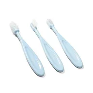 Set 3 periute de dinti, BabyOno, Utilizare indelungata, 4 - 24 luni, Fara BPA, Albastru