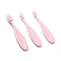 Set 3 periute de dinti, BabyOno, Utilizare indelungata, 4 - 24 luni, Fara BPA, Roz