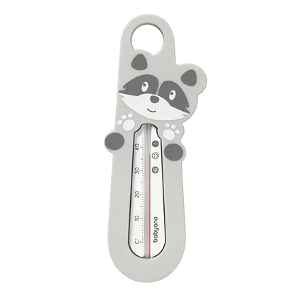 Termometru plutitior de baie, BabyOno, Model panda, Fara mercur, 23x10 cm, Gri