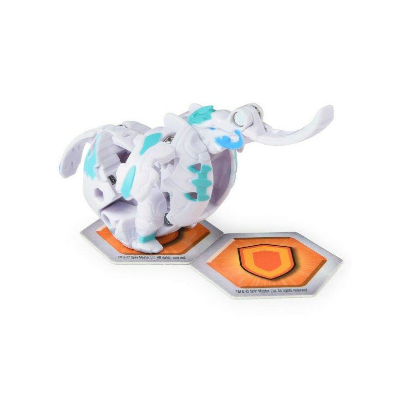 Spin Master - Figurina Eroul Maxodon , Bakugan , Sezonul 2, Bila basic, Cu card Baku-gear, Alb