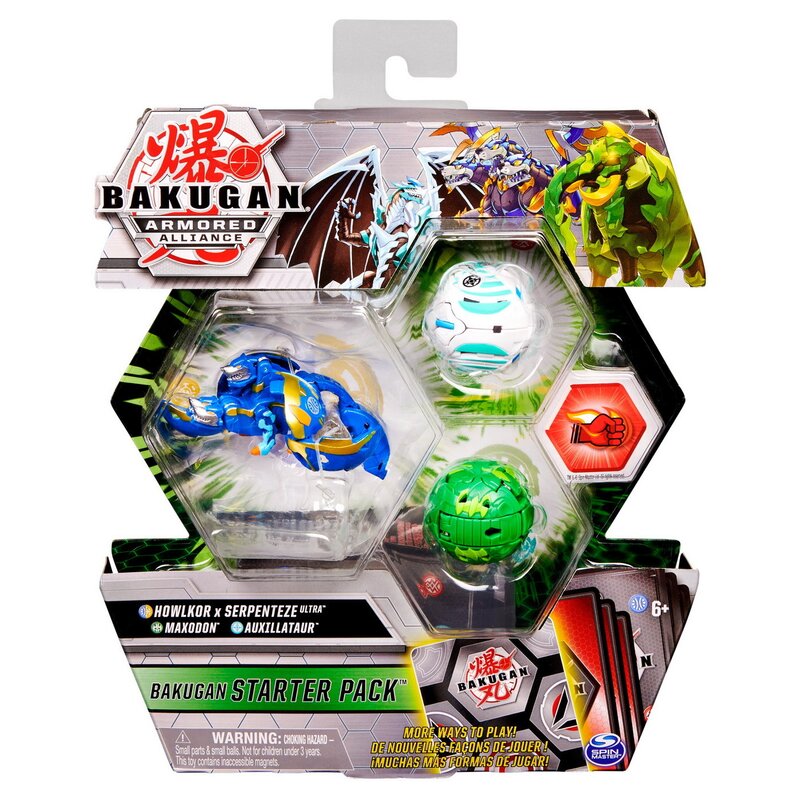 Spin master - figurina howlkor serpenteze ultra , bakugan , pachet de start, s2
