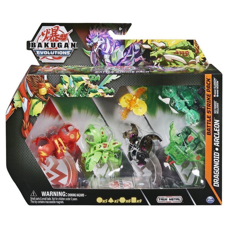 Spin master - BAKUGAN S4 PACHET STARTER 4 PIESE DRAGONOID, ARCLEON, SECTANOID SI NILLIOUS