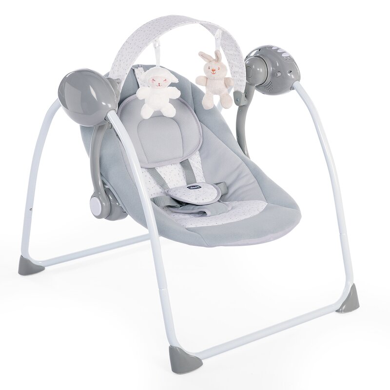 Chicco - balansoar muzical relax & play, cool grey (gri), 0-6luni
