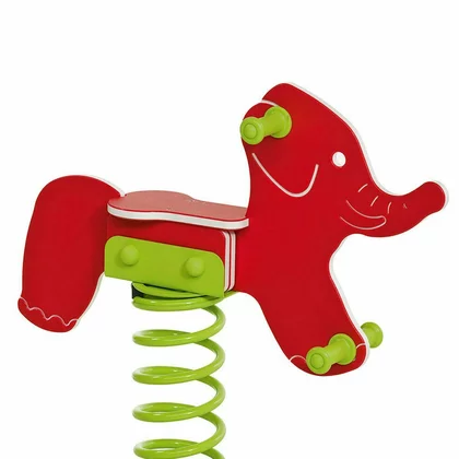 Kbt - Balansoar pe arc pentru copii Elefant, HDPE, cu prindere pe beton 
