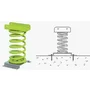 Kbt - Balansoar pe arc pentru copii Elefant, HDPE, cu prindere pe beton  - 2