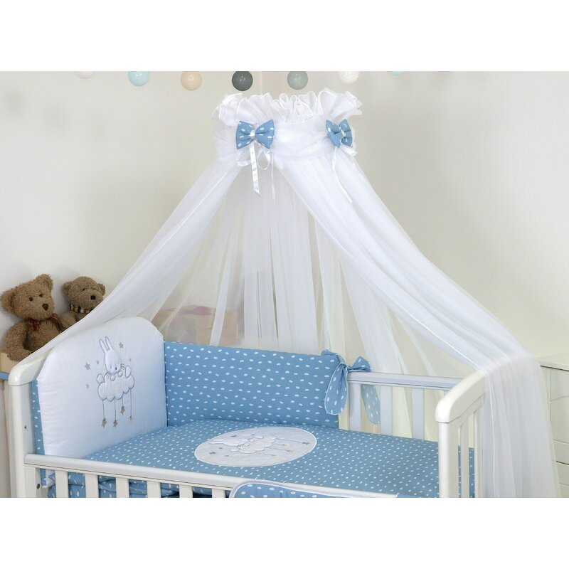 Amy - baldachin sky bunny , din tul, cu suport de prindere inclus, 600x160 cm, albastru
