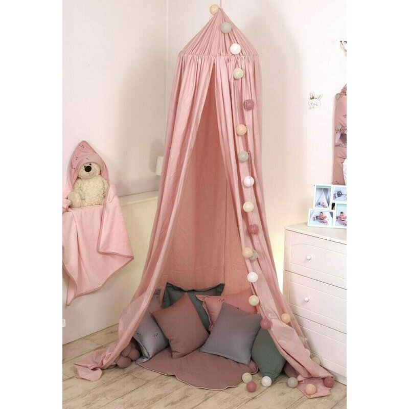 Amy - baldachin pure multifunctional, suspendat din bumbac, 320x250 cm, roz