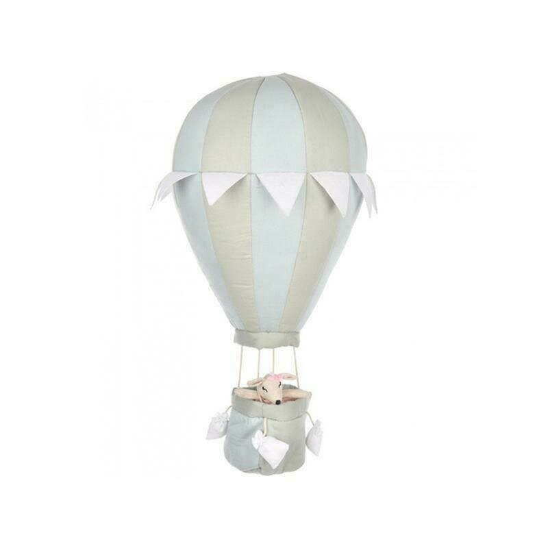 Byastrup - balon cu aer cald verde menta, pentru decoratiuni 24x50 cm din bumbac umplut cu poliester,