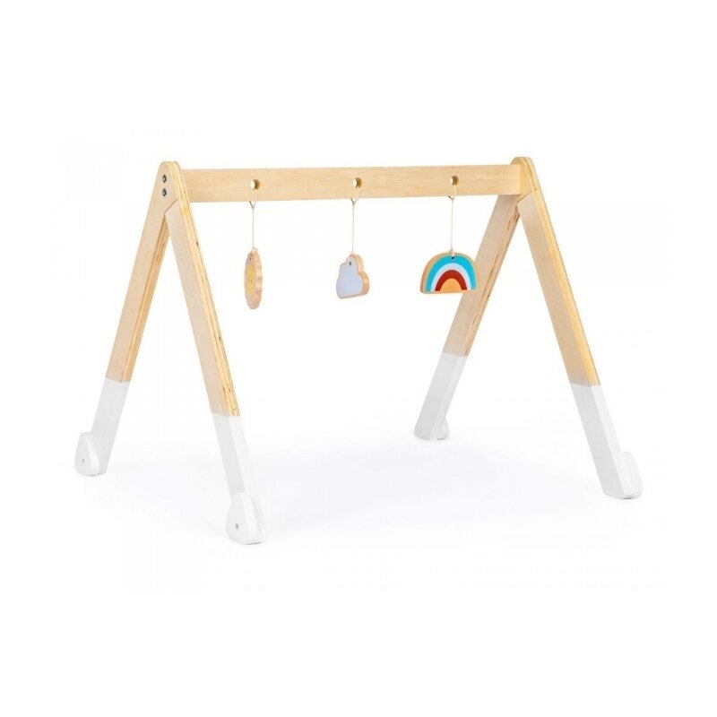 Ecotoys - bara educativa din lemn pentru copii cu 3 jucarii, ca12231