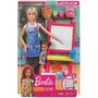 Mattel - Papusa Barbie Cariera , Cu mobilier, Profesoara de pictura, Multicolor - 2
