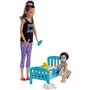 Mattel - Papusa Barbie Family , Mergem la nani, Multicolor - 1