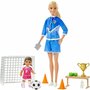 Mattel - Papusa Barbie Antrenor de fotbal , Blonda - 3