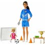 Mattel - Papusa Barbie Antrenor de fotbal , Bruneta - 2