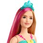 Mattel - Papusa Barbie Printesa Dreamtopia , Cu coronita albastra, Multicolor - 4