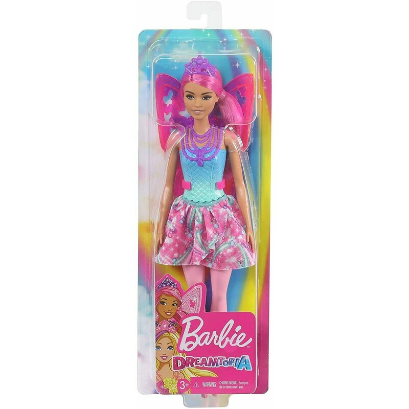 Mattel - Papusa Barbie Zane , Dreamtopia , Cu par roz si aripi