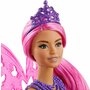 Mattel - Papusa Barbie Zane , Dreamtopia , Cu par roz si aripi - 4