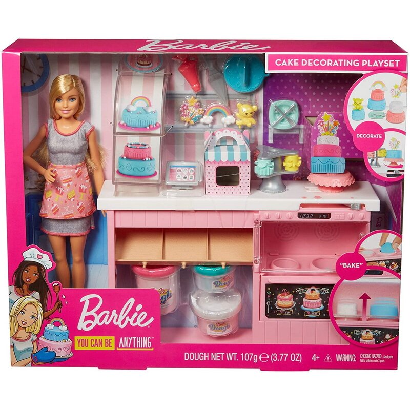 Mattel - papusa barbie, cu atelier cofetarie