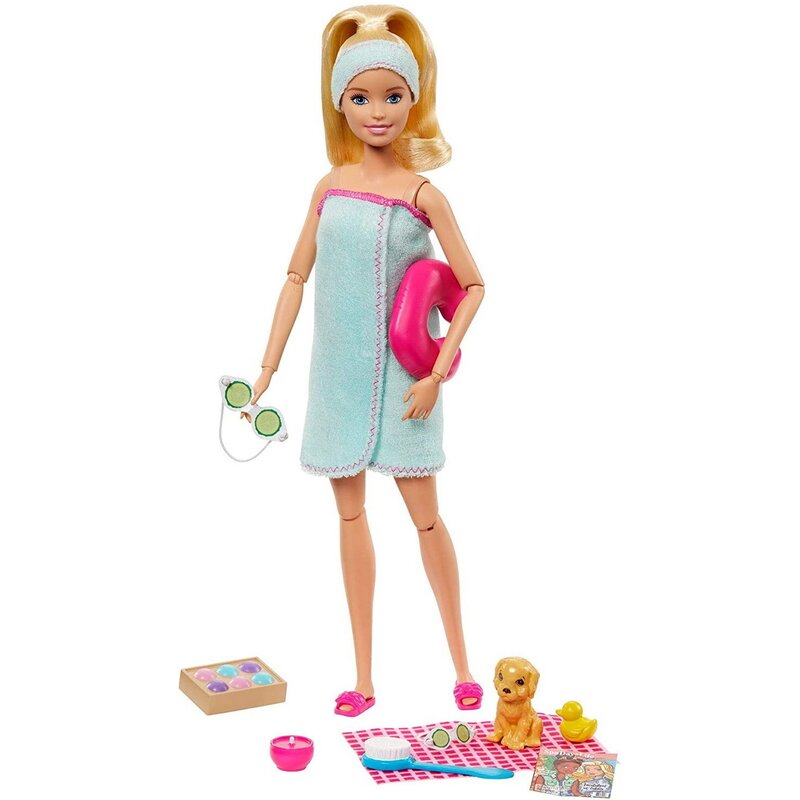 Mattel - set de joaca la spa , barbie, cu accesorii wellness