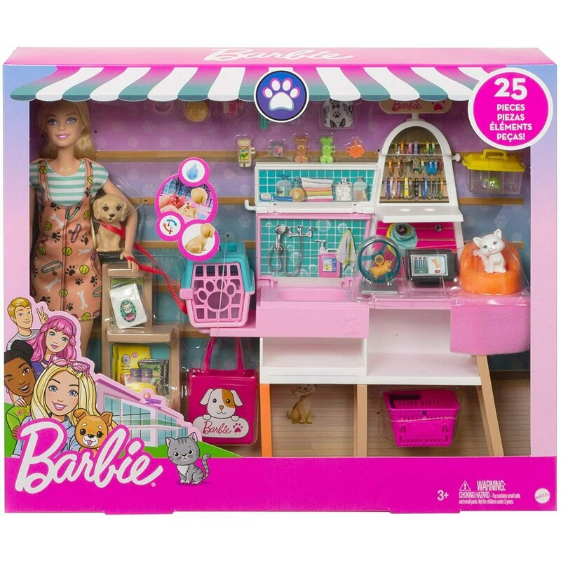 Mattel - Set de joaca Magazin animalute , Cu accesorii