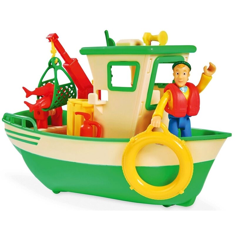 Simba - barca charlies fishing boat cu figurina pompierul sam