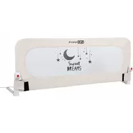 Protectie laterala pat, FreeON, Pentru bebe, Rabatabila, Instalare usoara, Dimensiune 135 x 57 cm, Sweet Dreams, Conform cu standardul european BS7972:2001+A12009, Light Beige