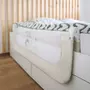 Protectie laterala pat, FreeON, Pentru bebe, Rabatabila, Instalare usoara, Dimensiune 135 x 57 cm, Sweet Dreams, Conform cu standardul european BS7972:2001+A12009, Light Beige - 5