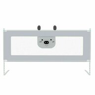 Primabobo - Bariera protectie pat culisanta XXL 140 cm Bears Grey, inaltime reglabila 68-98 cm
