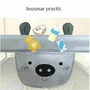 Bariera protectie pat, Primabobo, Bears, XXL, Culisanta, Cu inaltime reglabila 68-98 cm, 140 cm, Gri - 11